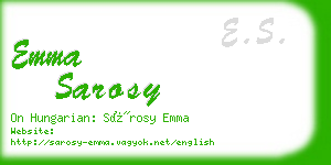 emma sarosy business card